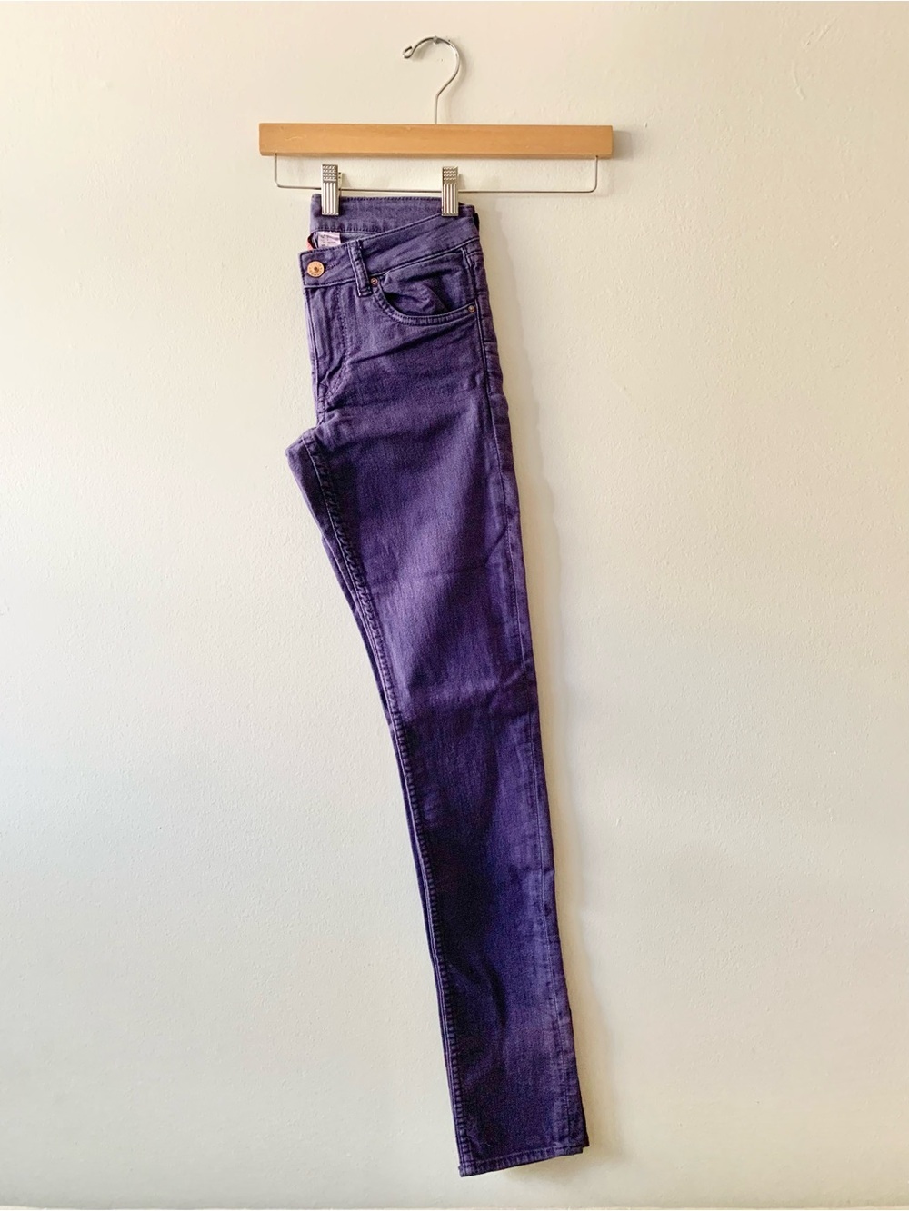 NEW H&M Purple Y2K Buttery Soft High-Rise Skinny Jeans